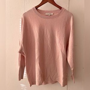 The Loft Women’s Light Pink Boatneck sweater (size-S)